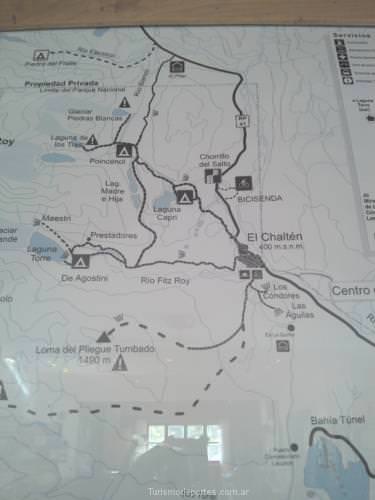 Mapa de Actividades en El chaltén Santa Cruz Argentina